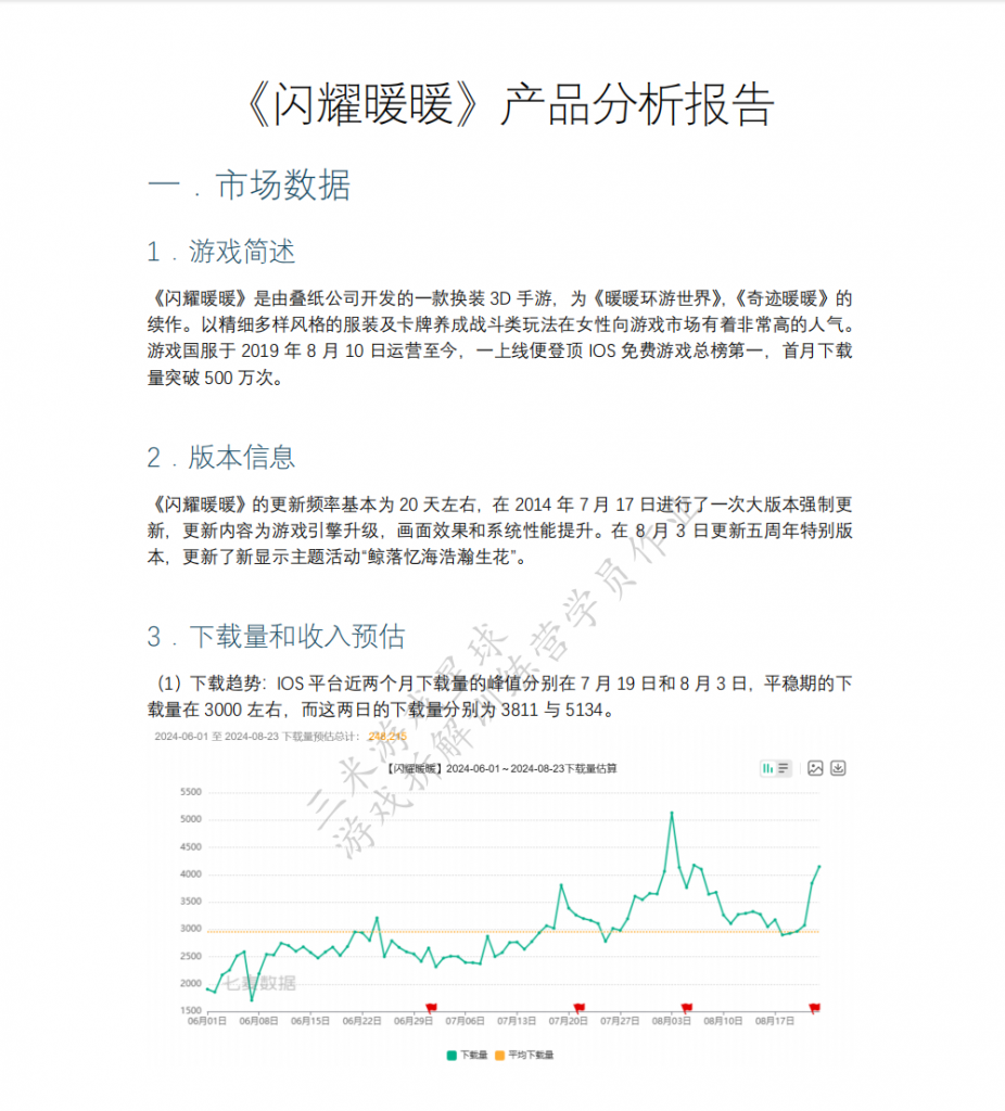 【游戏星球拆解训练营】《闪耀暖暖》分析报告（学员作品）-拆解报告社区-游戏星球-三米星球：游戏人&互联网人终身成长的平台