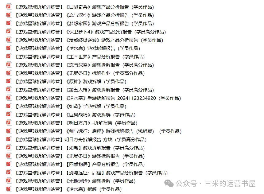 【游戏拆解训练营】如何从0-1输出骄傲的游戏求职作品！-拆解报告社区-游戏星球-三米星球：游戏人&互联网人终身成长的平台