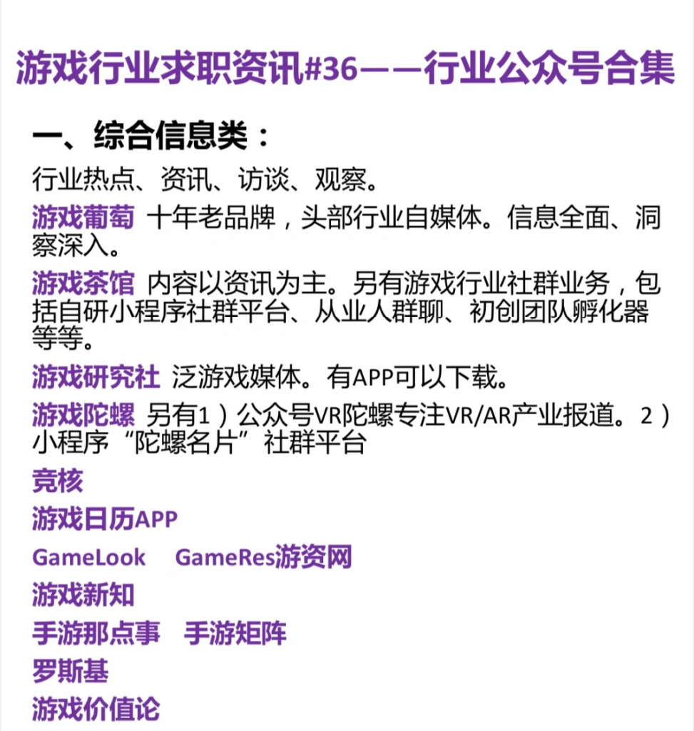 【游戏运营】游戏运营及策划必看37个宝藏行业公众号及网站.pdf-游戏运营社区-游戏星球-三米星球：游戏人&互联网人终身成长的平台