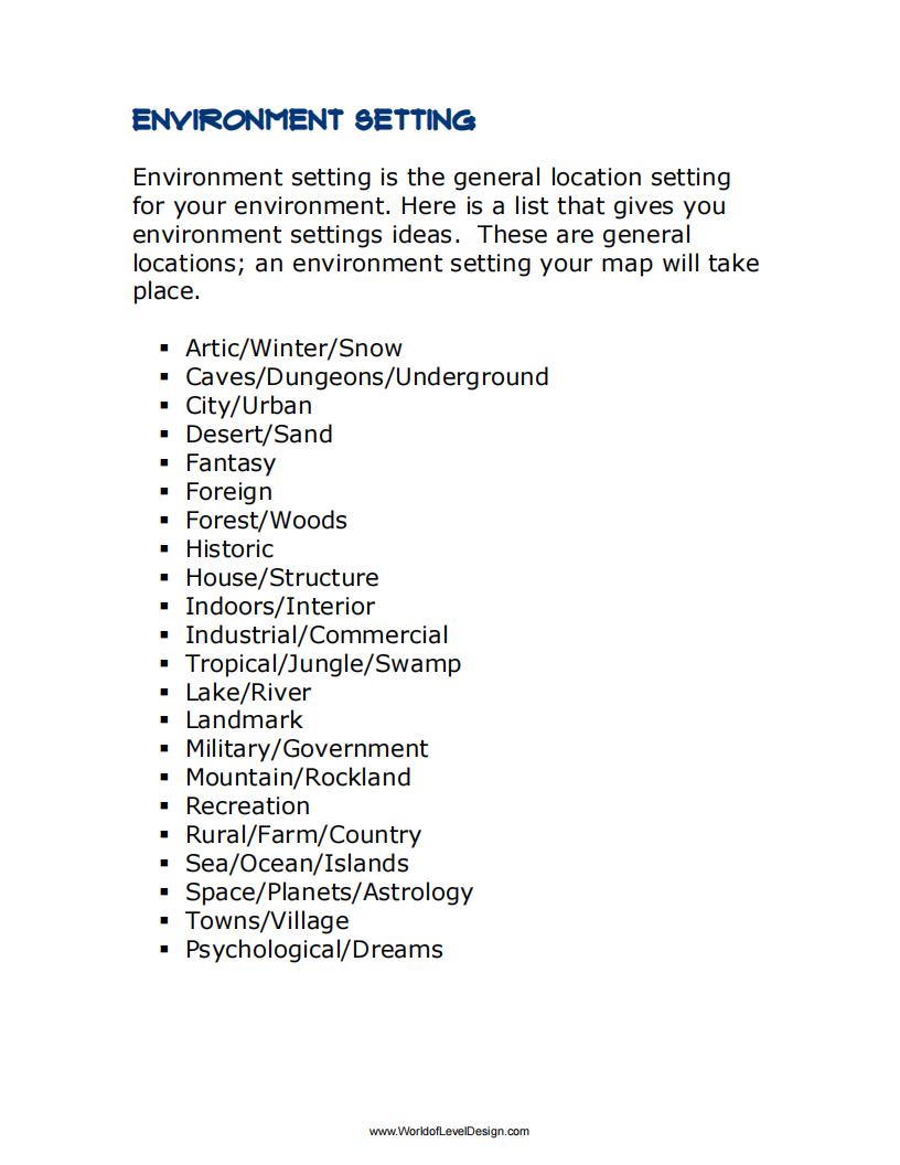 【关卡策划】Environment_Setting.pdf-游戏策划社区-游戏星球-三米星球：游戏人&互联网人终身成长的平台