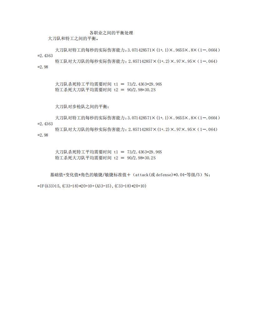 【数值策划】各职业之间的平衡关系.pdf-游戏策划社区-游戏星球-三米星球：游戏人&互联网人终身成长的平台