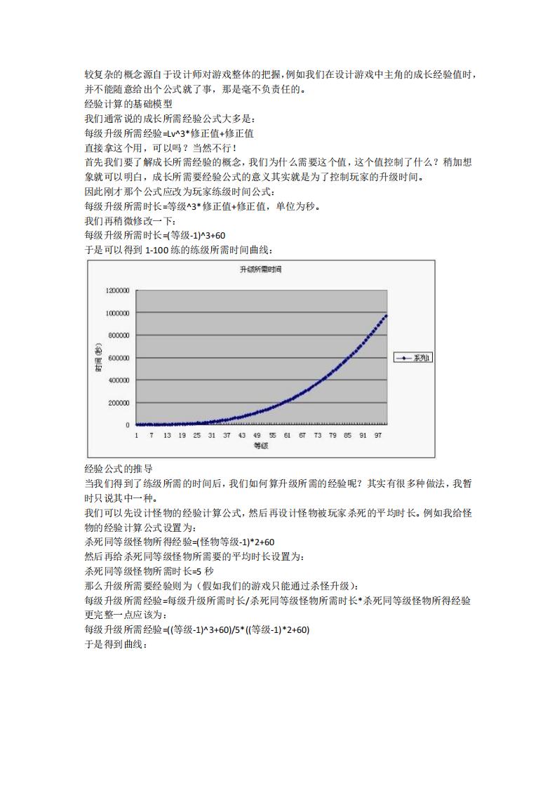 【数值策划】游戏数值策划-经验值计算公式的设计.pdf-游戏策划社区-游戏星球-三米星球：游戏人&互联网人终身成长的平台