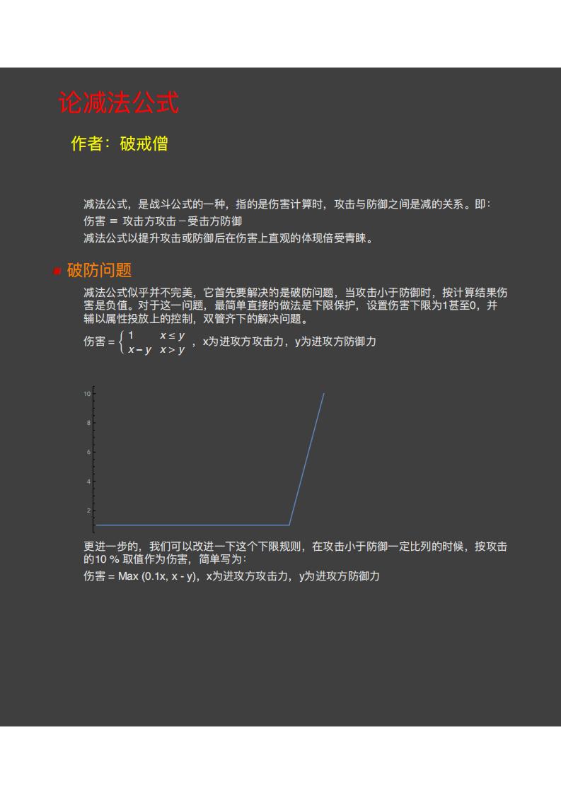 【数值策划】论减法公式.pdf-游戏策划社区-游戏星球-三米星球：游戏人&互联网人终身成长的平台