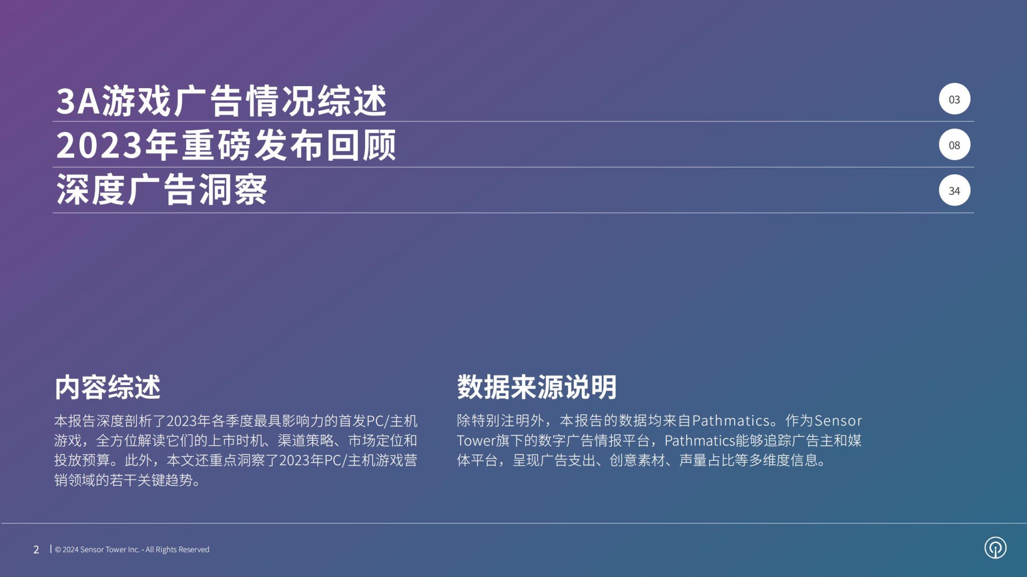 【游戏资讯】Sensor Tower：2024年3A游戏广告市场状况报告_01