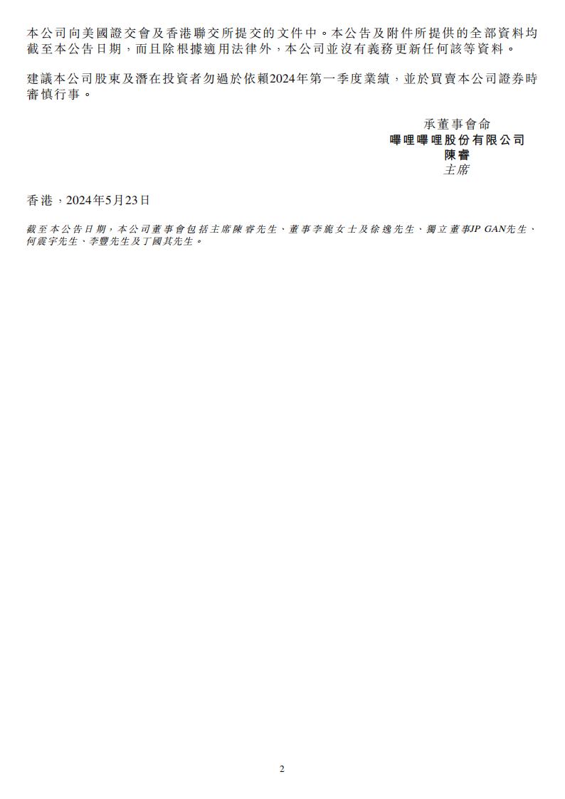 【游戏公司】Bilibili2024Q1_01