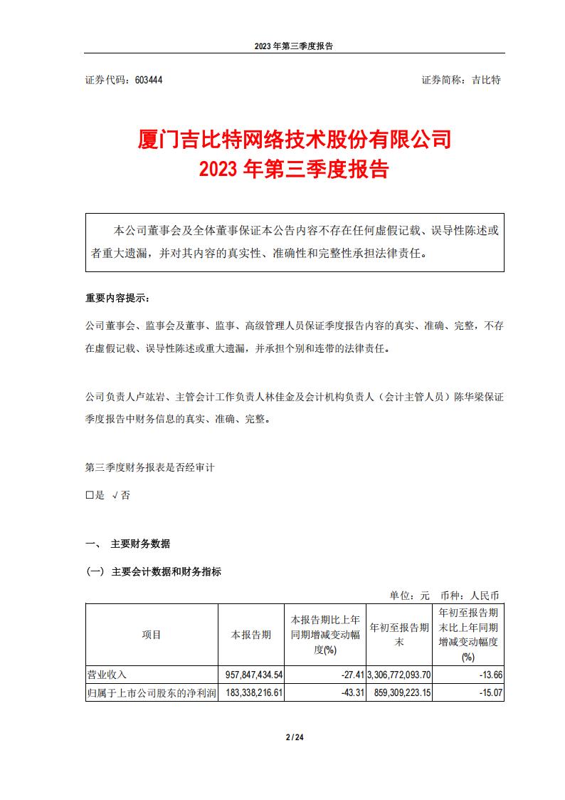 【游戏公司】吉比特2023Q3_01