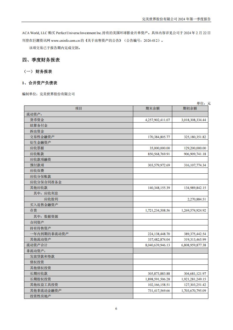 【游戏公司】完美世界2024Q1_05