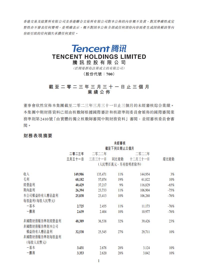 【游戏公司】腾讯2023Q1.pdf-游戏资讯社区-游戏星球-三米星球：游戏人&互联网人终身成长的平台