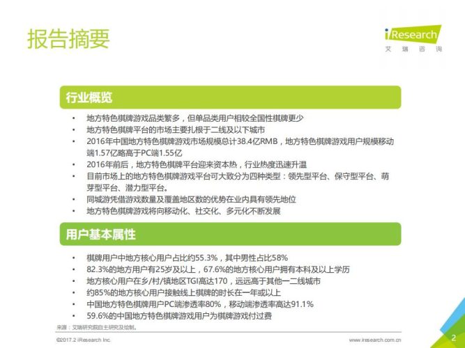 【游戏资讯】2017年中国地方特色棋牌游戏行业.pdf-三米星球:游戏人&互联网人终身成长的平台