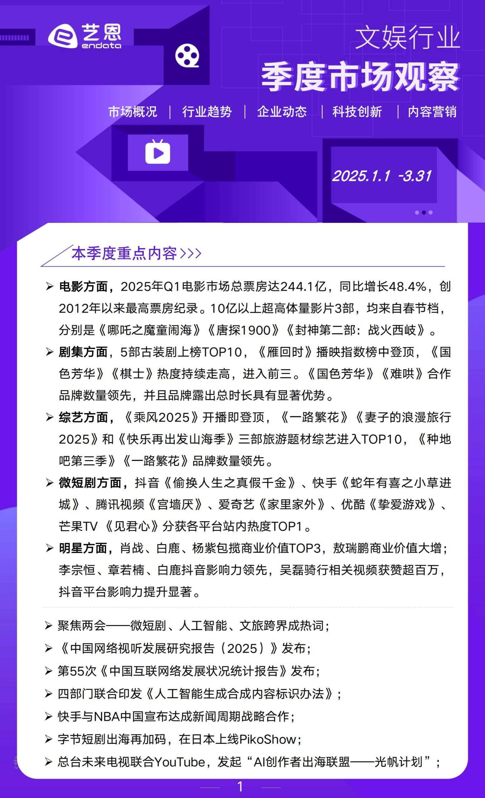 【游戏资讯】2025年Q1文娱行业市场观察-艺恩.pdf-三米星球:游戏人&互联网人终身成长的平台