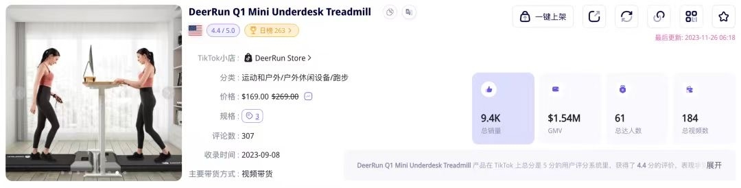 TikTok健身风带动运动产品热销，DeerRun迷你跑步机成绩亮眼-螃蟹搞钱社区-游戏星球-三米星球：游戏人&互联网人终身成长的平台