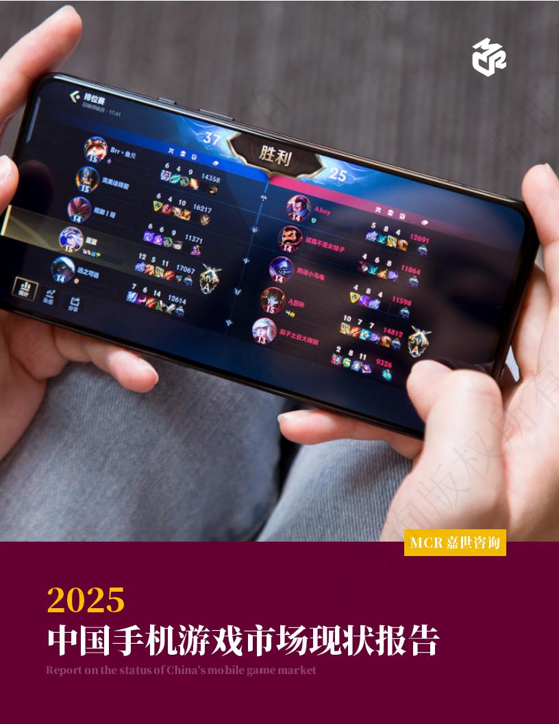 2025年中国手机游戏市场现状报告-嘉世咨询.pdf-游戏资讯社区-游戏星球-三米星球：游戏人&互联网人终身成长的平台