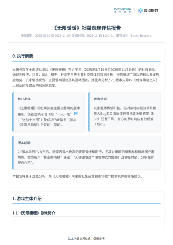 【游戏资讯】《无限暖暖》社媒热度、反馈及运营策略分析-数说故事.pdf-三米星球：游戏人&互联网人终身成长的平台