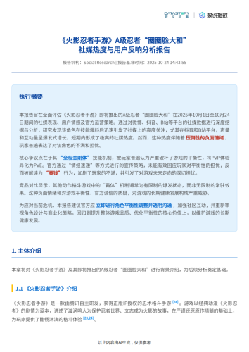 【游戏资讯】火影忍者手游圈圈脸大和热度反响、运营策略及竞品对比分析-数说指数.pdf-三米星球：游戏人&互联网人终身成长的平台