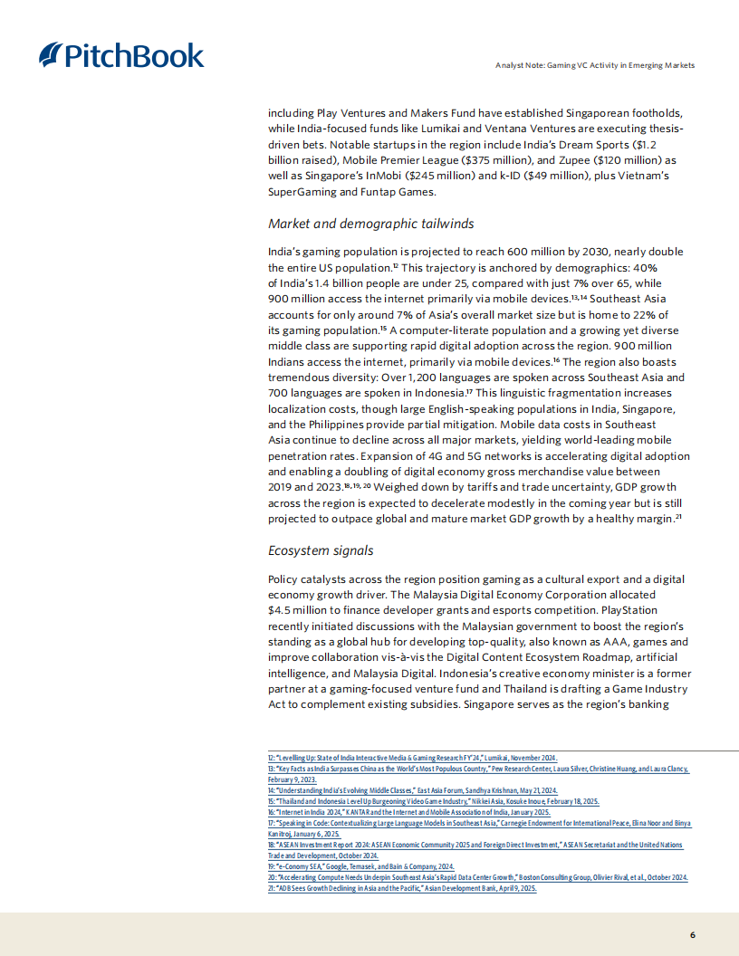【游戏资讯】PitchBook：2025年新兴市场的游戏风险投资活动报告（英文版）_06