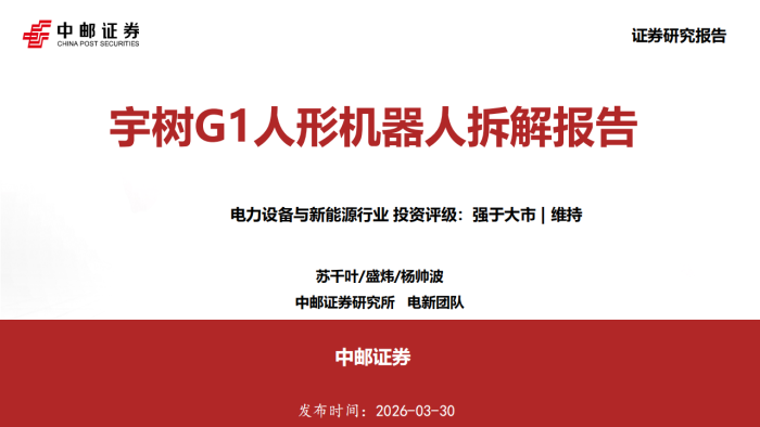 【游戏资讯】中邮证券：宇树G1人形机器人拆解报告.pdf-三米星球：游戏人&互联网人终身成长的平台